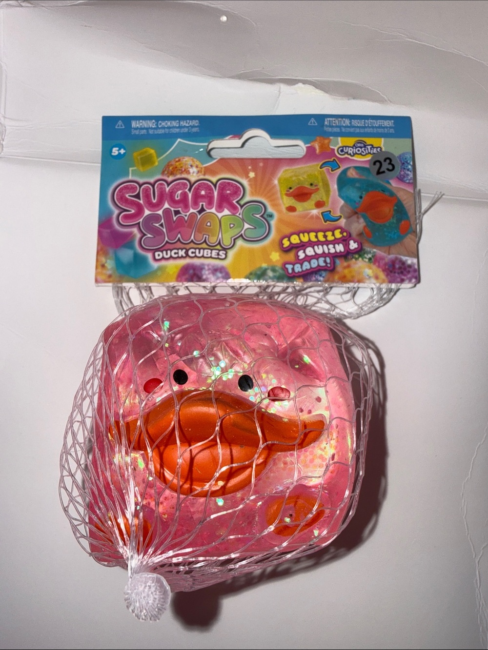 🛍CUTE LITTLE Pink & Orange Duck Cube Squishy Toy 🛍